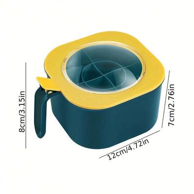 4 в 1 коробка для приправ с ложкой, банка для специй, многосекционные банки для соли, перца, специй, кастрюли, кухонные принадлежности, контейнер для приправ