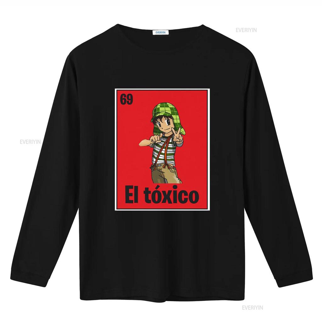 Loteria El Chavo Toxico T Shirt vintage Washed Soft graphic Stylish streetwear homme Slightly Casual Breathable Stretched