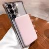 Luxury Plating Magnetic Bracket for Magsafe Clear Case for Samsung Galaxy S25 S24 Ultra S23 S22 S21 Plus With Holder Stand Phone Cover