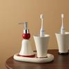 Modern Simple Toilet Ceramic Lotion Bottle Split Bottle Mouthwash Cup Home Bathroom Wash Set
