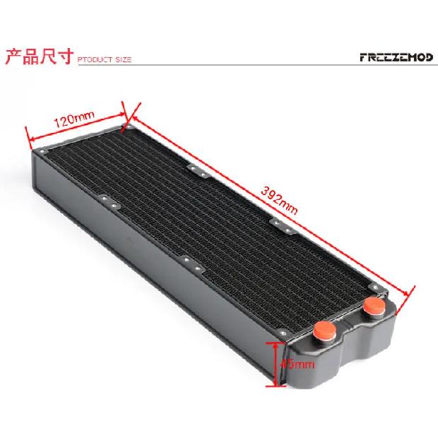 PC Water Cooling 360mm Aluminum Radiator Double-layer G1/4 45mm Thickness Heat Sink,PC Gamer DIY Gamer Cabinet Part