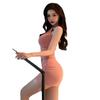 New Women's Clothing Pure Desire Backless Pleated Neck Tight Dress Women