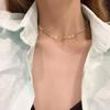 Color Crystal Necklace Women's Summer Light Luxury Niche Design High-end Sensibility Mori Small Beaded Neck Chain Collarbone Chain Accessories