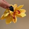 Sweet Yulan Flower Hair Claw Elegant Women Hair Accessories White Magnolia Shark Clip  Vacation