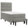 Maison Exclusive - Sommier à lattes de lit et matelas Gris clair 80x200 cm Velours