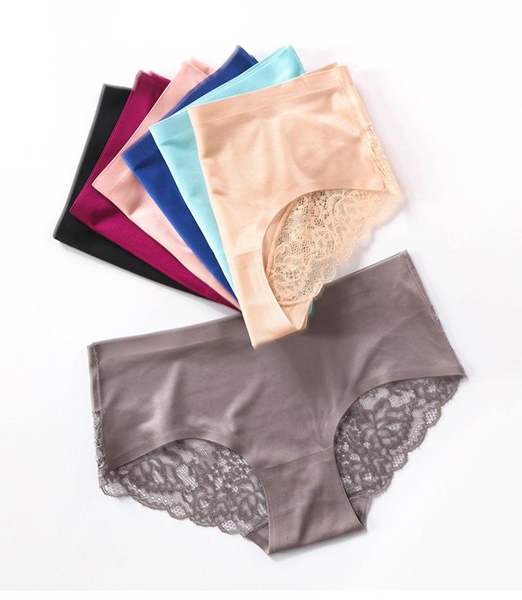 7 шт./компл. женские весенние универсальные повседневные кружевные трусы большого размера, женские летние однотонные бесшовные трусы со средней талией
