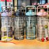 Water Cup Large Capacity Space Cup 2L Summer Fitness Sports Straw Cup Large Kettle Portable High Temperature Water Cup