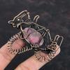 Rhodonite Pendant Copper Wire Wrapped Pendant Gemstone Pendant Copper Jewelry Rabbit Pendant Handmade Pendant Wire Wrap Jewelry Gift For Mom
