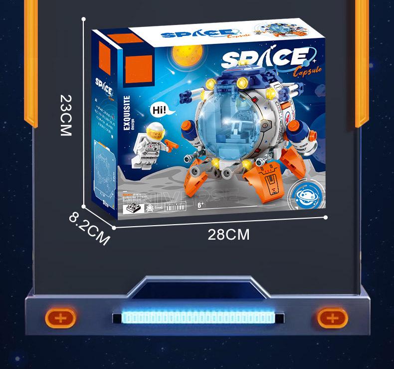Space Capsule Building Blocks Toy – Educational Gift for Kids Aged 6 to 12, Perfect for Birthday