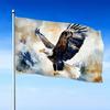 1pc Celebration Eagle Yard Flag - 91.44X152.4cm Weather-Resistant Outdoor Decorative Flag, Vibrant Watercolor Eagle Design, No Electricity Needed, Dur