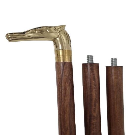 Трость с конской ручкой из латуни