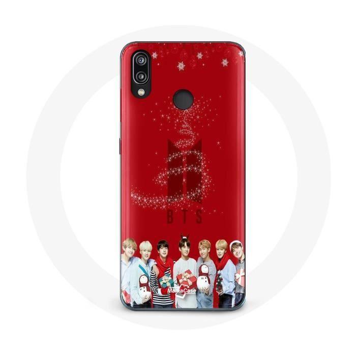 Coque pour Huawei P20 Lite BTS Bangtan Garçons Fond Rouge Cadeau de Noël 2023