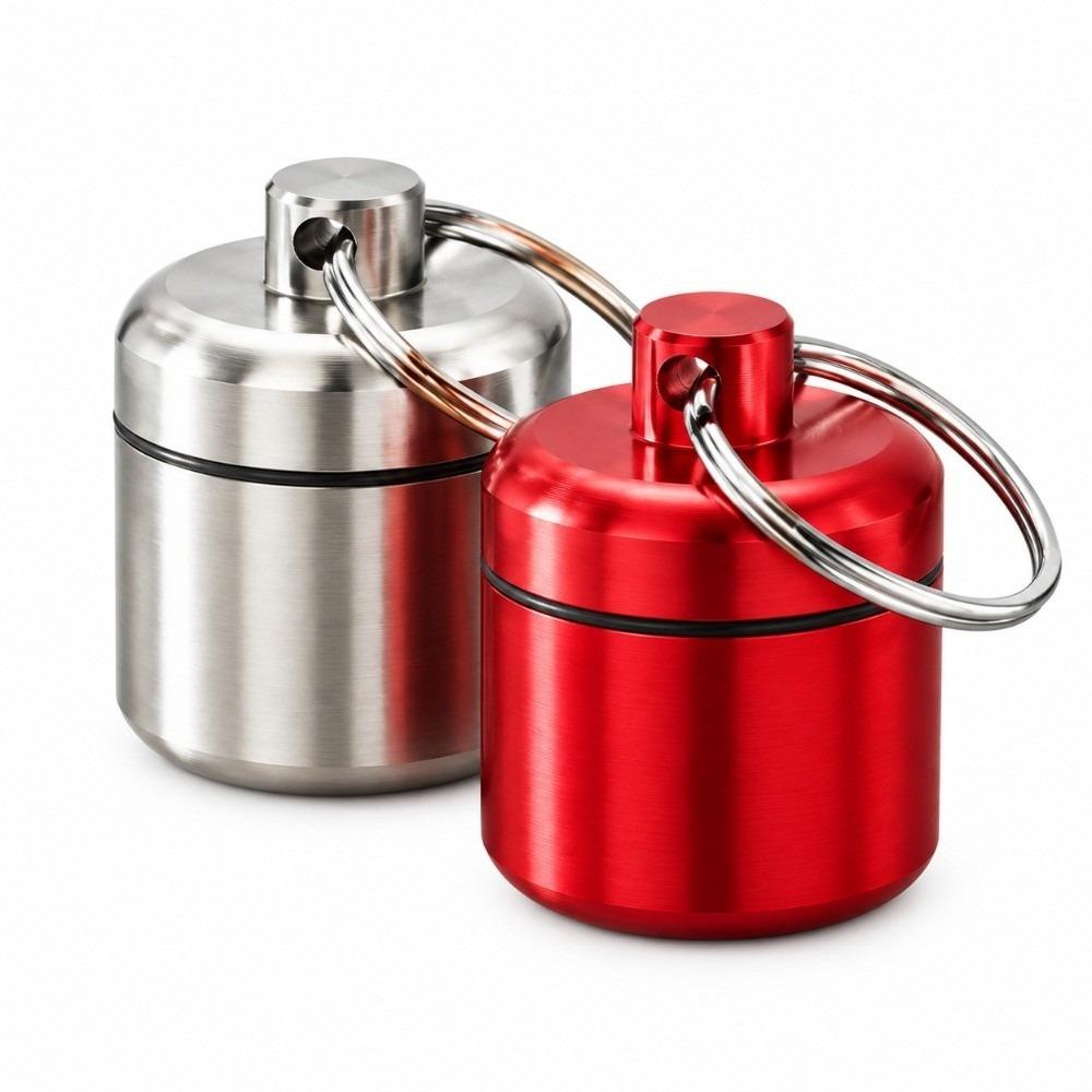 2 Pack Keychain Included Mini Storage Box Portable Small Pocket Case Daily Use