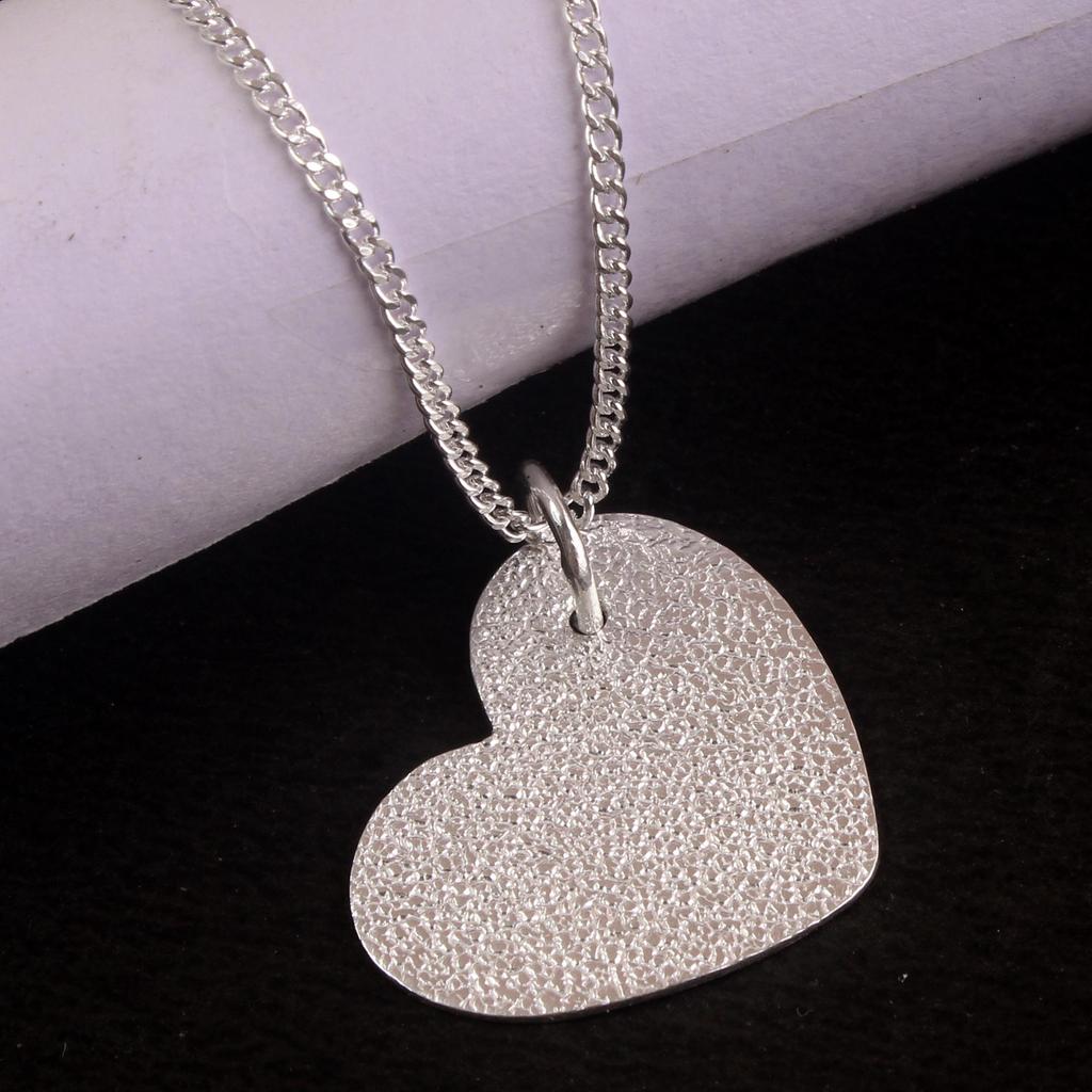 Heart Necklace, 925 Sterling Silver, Handmade Jewelry, Silver Charm Jewelry, Women Jewelry