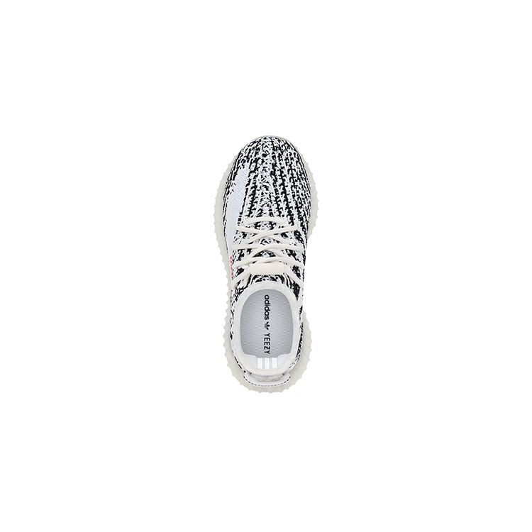 adidas Yeezy Boost 350 V2 Kids Zebra 2024 Детские кроссовки Белый Core-Черный Красный HP6592