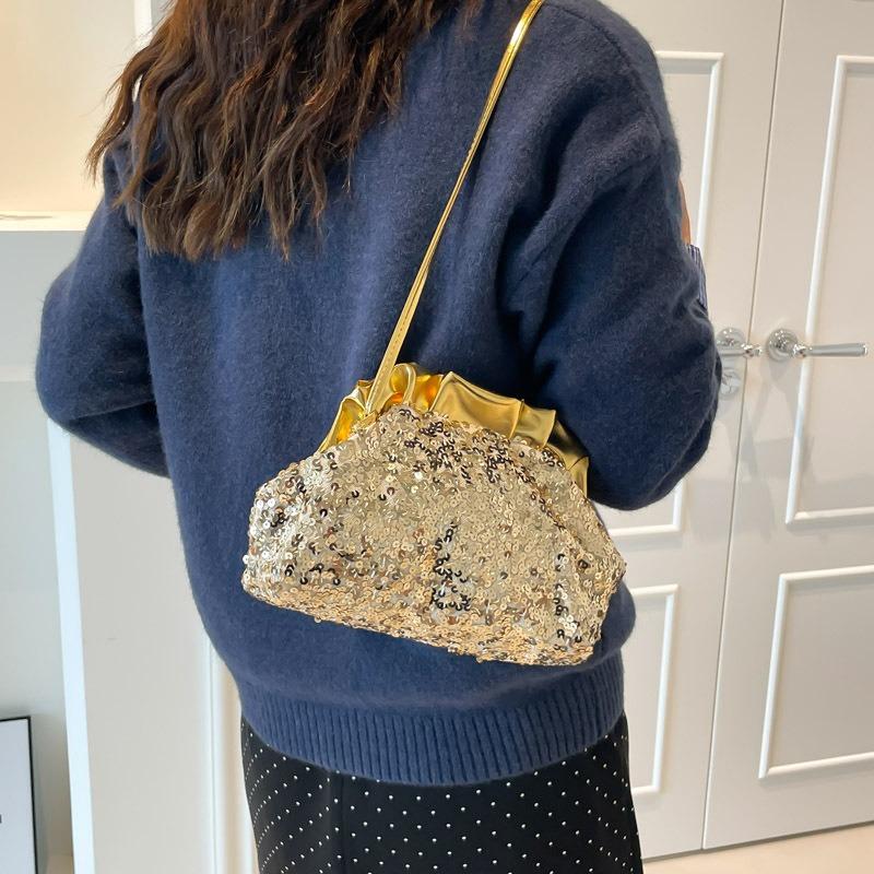Sequined Banquet Bag Women's Personality Trendy Fashion Women's Shoulder Chain Bag New Handbag Light Luxury