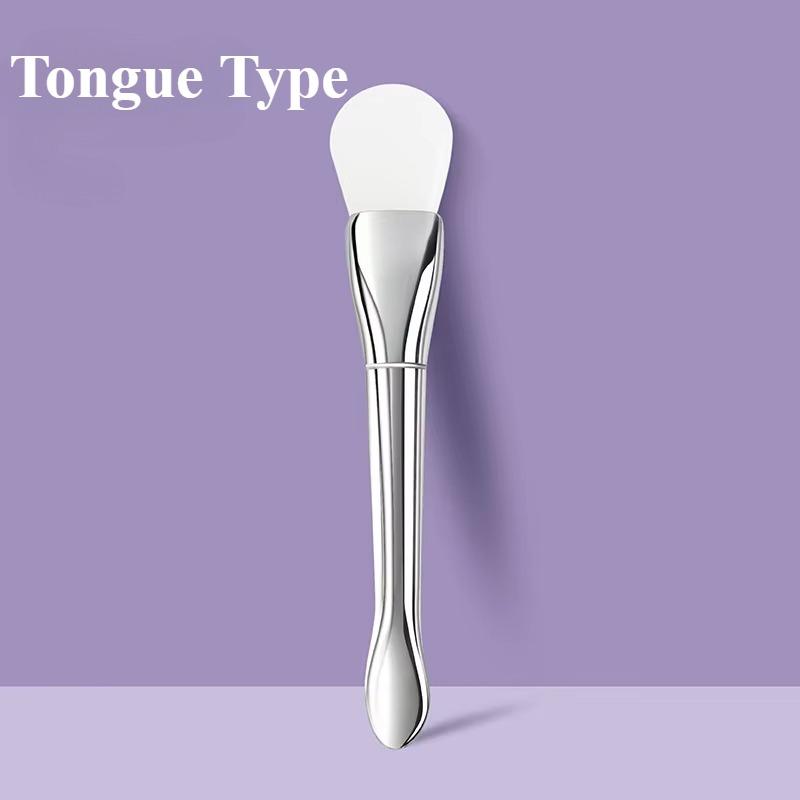 Новая силиконовая кисть для маски для лица с мягкой головкой и встроенным скребком, двухсторонний инструмент для нанесения масок-плёнок, инструмент для регулировки DIY-плёнки, красота