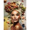 5d Diy Painting Diamond Woman Figure Full Round Diamond Embroidery Mosaic Portrait Home Decoration Sets
