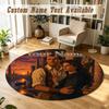 The Mummy Personalized Round Rug Support Custom Name, Soft Home Decor Mat