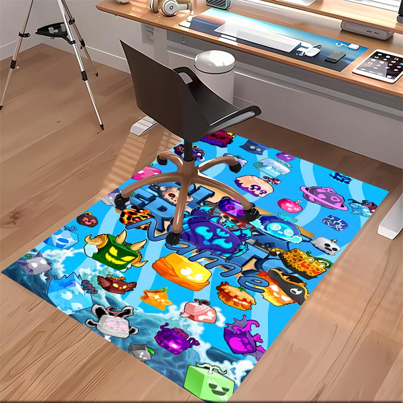 Custom personalization Game Blox Fruits Print Area Rug - Soft, Washable Non-Slip Indoor Mat,Living Room,Home&Office Decorative Rug