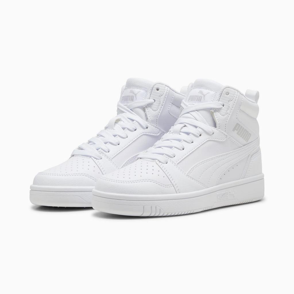 Puma Rebound V6 Mid Jr Children' Sports Shoes White 39383105 R 35.5