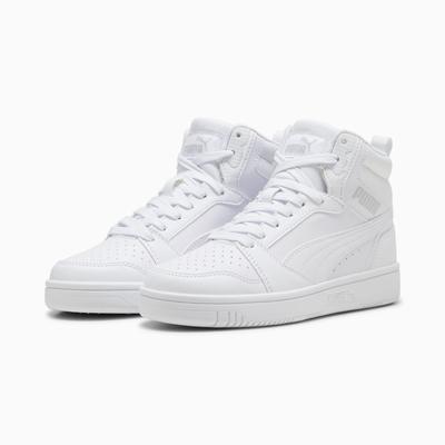 Puma Rebound V6 Mid Jr Children' Sports Shoes White 39383105 R 37
