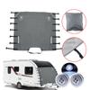 1Set Universal Caravan Front Towing Cover Protector + 2 LED Light Guard Shield Grey RV Parts & Accessories