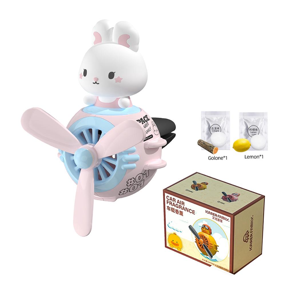 Car Air Freshener Bear Pilot Auto Accessories Interior Perfume Diffuser Rotating Propeller Outlet Fragrance Magnetic Design Car Aromatherapy