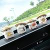 Cute Creative Hamster with Straw Hat Car Decoration Auto Interior Dashboard Accessory Auto Adorns Car Ornament Decorative Decor