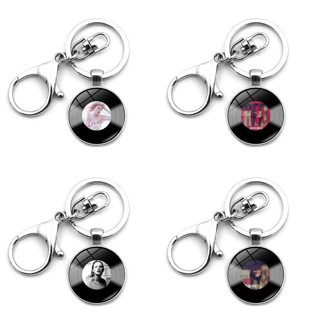 Элегантный брелок для ключей в виде виниловой пластинки Тейлор Свифт, креативный подарок, цинковый сплав, современный простой дизайн