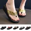 Fashion Bright Color Women's Slippers Breathable Light Non Slip Thick Bottom Slope Heel Women's Sandals