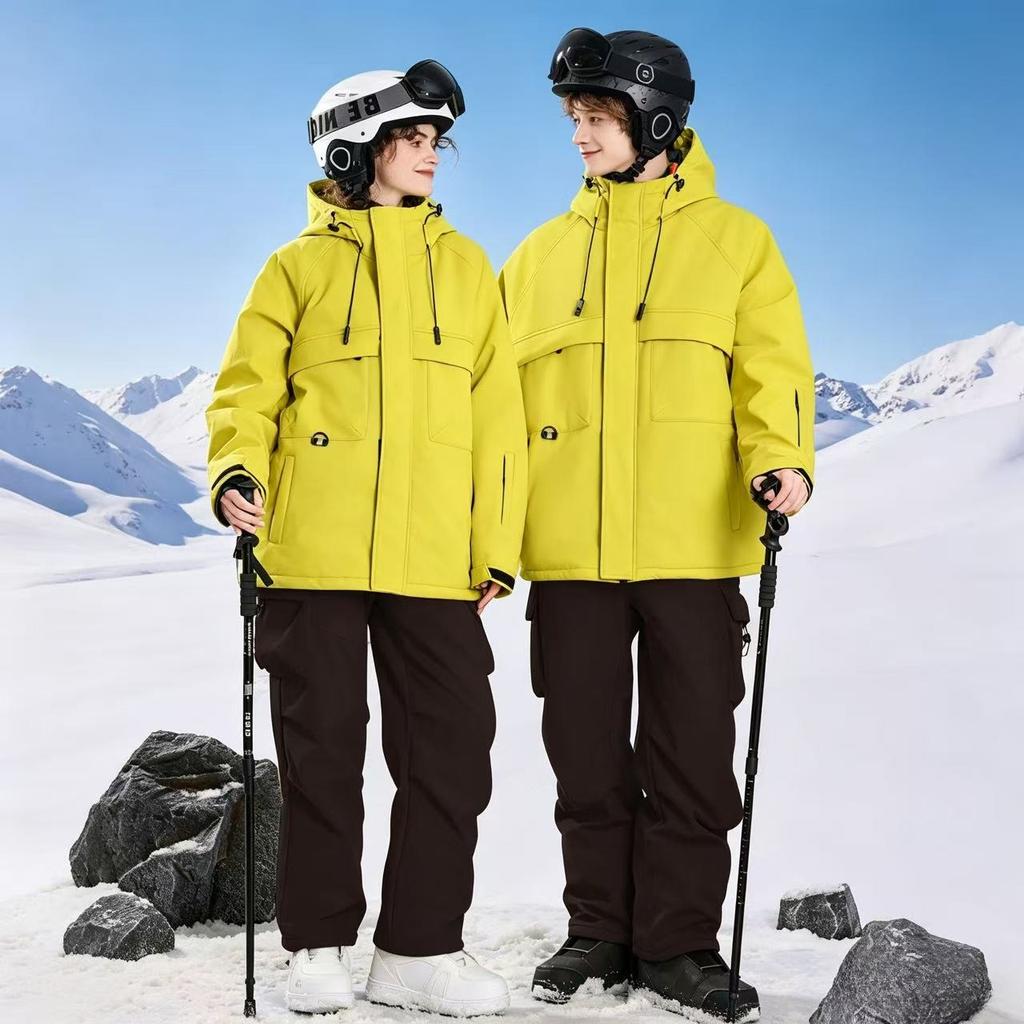 Warm Ski Suit for Men and Women Outdoor Breathable Insulated Snow Suit Warm Snowboarding Suit Waterproof Windproof Skiing Jacket and Ski Pants Set