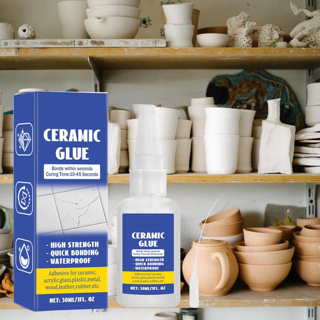 Клей для ремонта керамики Керамический герметик Сильный клей Водостойкий 30 мл Клей для стекла DIY поделки Сильный клей Прозрачный клей для керамики