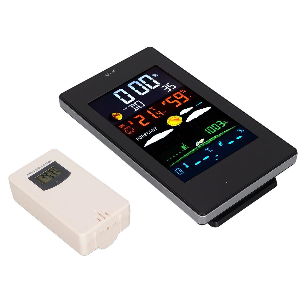 Weather Station Humidity Temperature Monitoring USB Powered Weather Forecast Clock Function Home