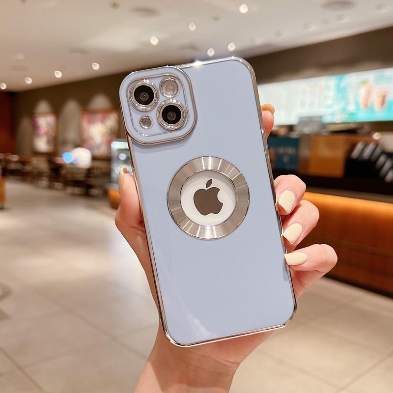 Роскошный мягкий гальванический чехол для телефона iPhone 11 12 13 14 15 Pro Max XS X XR 7 8 Plus, мини-полый силиконовый чехол