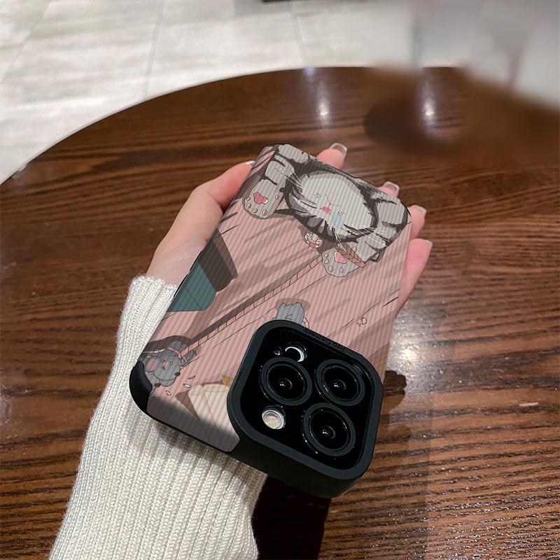 Персонализированный кожаный мягкий силиконовый чехол с милым котом и принтом для телефона, задняя крышка с объективом камеры, полная защита