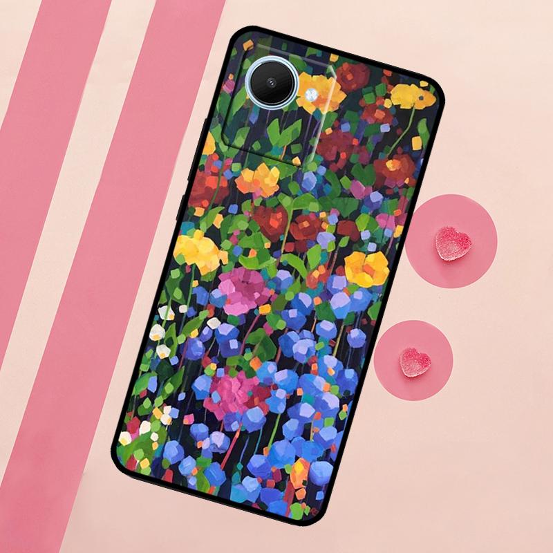 Яркий Цветочный Рисунок Арт Для Realme 15 Pro 10 11 12 13 14 Pro Plus GT7 C67 C65 C63 C61 C55 C53 C51 C35 C71 C75 Чехол