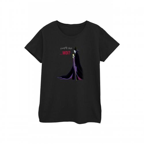 Disney Womens/Ladies Maleficent Christmas Naughty List Cotton T-Shirt