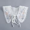 Vintage Ruffle Women Detachable Collar Tie Necklace Detachable Lapel Shirt Fake False Collar Woman Lace Tie Neckwear Nep Kraagie