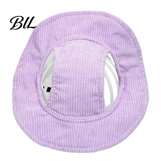 Adjustable Pet Cap Corduroy Dog Baseball Cap, Cat Summer Beach Visor Hat with Ear Stylish Photography Props Holes, Puppy Sunbonnet Headdress for Small