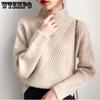 Женские свободные однотонные вязаные пуловеры с круглым воротником, нижние рубашки, трикотажные топы с длинными рукавами, офисные женские простые повседневные свитера