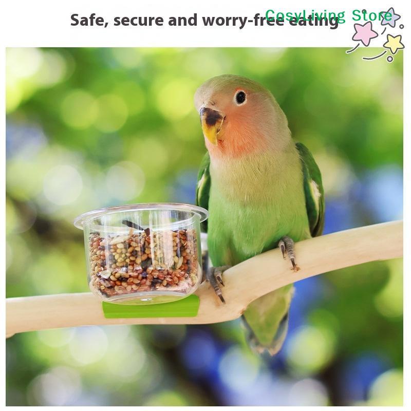 Feeder Cup With Clip Pet Bird Feeder Water Bowl 1/2/4Pcs Parrot Food Bowl Bird Cage Feeder Pet Feeding Basin Bracket Accessories