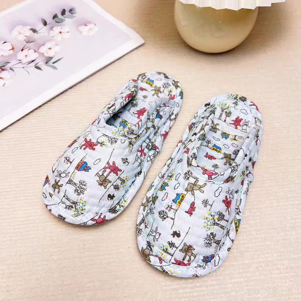 Climbing Mat Summer Special Slippers Home Interior Soft Cloth Bottom Drag Pure Cotton Fabric Four Seasons Breathable and Silent