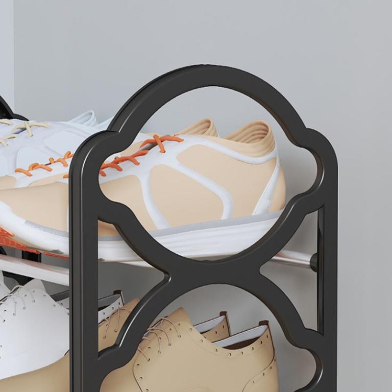 Многослойная полка для обуви, 4 слоя, простой пыленепроницаемый шкаф для хранения обуви, многослойная сборная дверная полка-органайзер для общежития