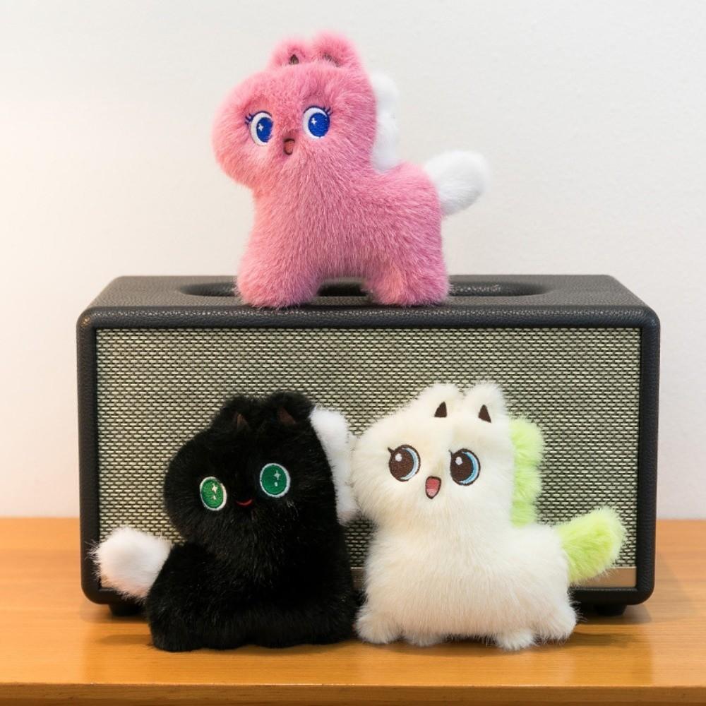 PP Cotton Horse Plush Keychain Press To Sound Horse Plush Doll Keyring Year of Horse