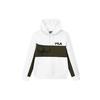 Fila Logo Print Hooded Sweatshirt With Front Pocket Men Sweatshirts Standard-White F11M138202F-WT