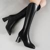 Элегантные женские туфли на высоком каблуке с острым носком, высокие сапоги, зимняя обувь для вечеринок, женская обувь 2024 года, туфли-лодочки, сексуальные туфли-лодочки Mujer Zapatos Botas