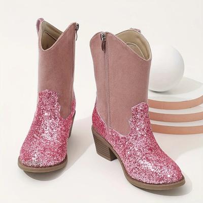 Новые ботильоны с круглым носком, блочным каблуком, вставками из стразов, боковой молнией, одинарные внутри, универсальные, повседневные, нескользящие ботильоны средней высоты