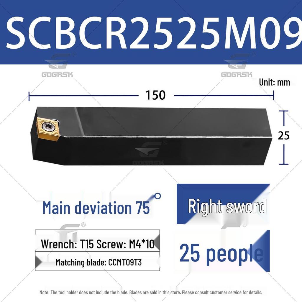Держатель для торцевых фрез с алмазным диском 75° SCBCR/L2020K09/2525M12