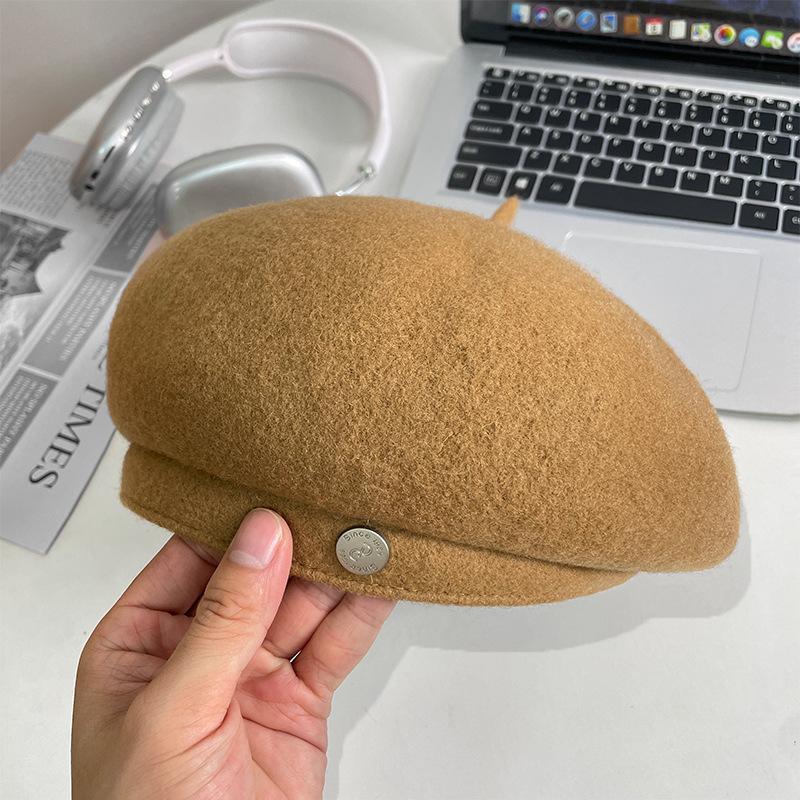 Шерстяной берет женский британский ретро универсальный восьмиклинный тыквенный берет в японском стиле литературный и художественный берет маленького художника